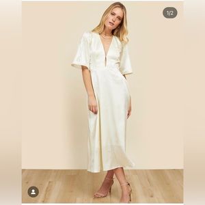 Park & Fifth Kendall Midi dress - angel satin NWT